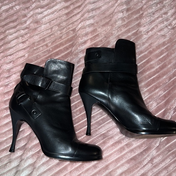 Balenciaga Ankle Boots, Black Round-Toes, Wrap-Around Straps, heels 4โ. EUC. - Picture 8 of 11